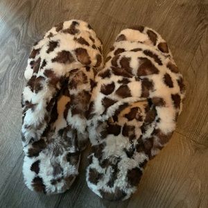 Cheetah slippers